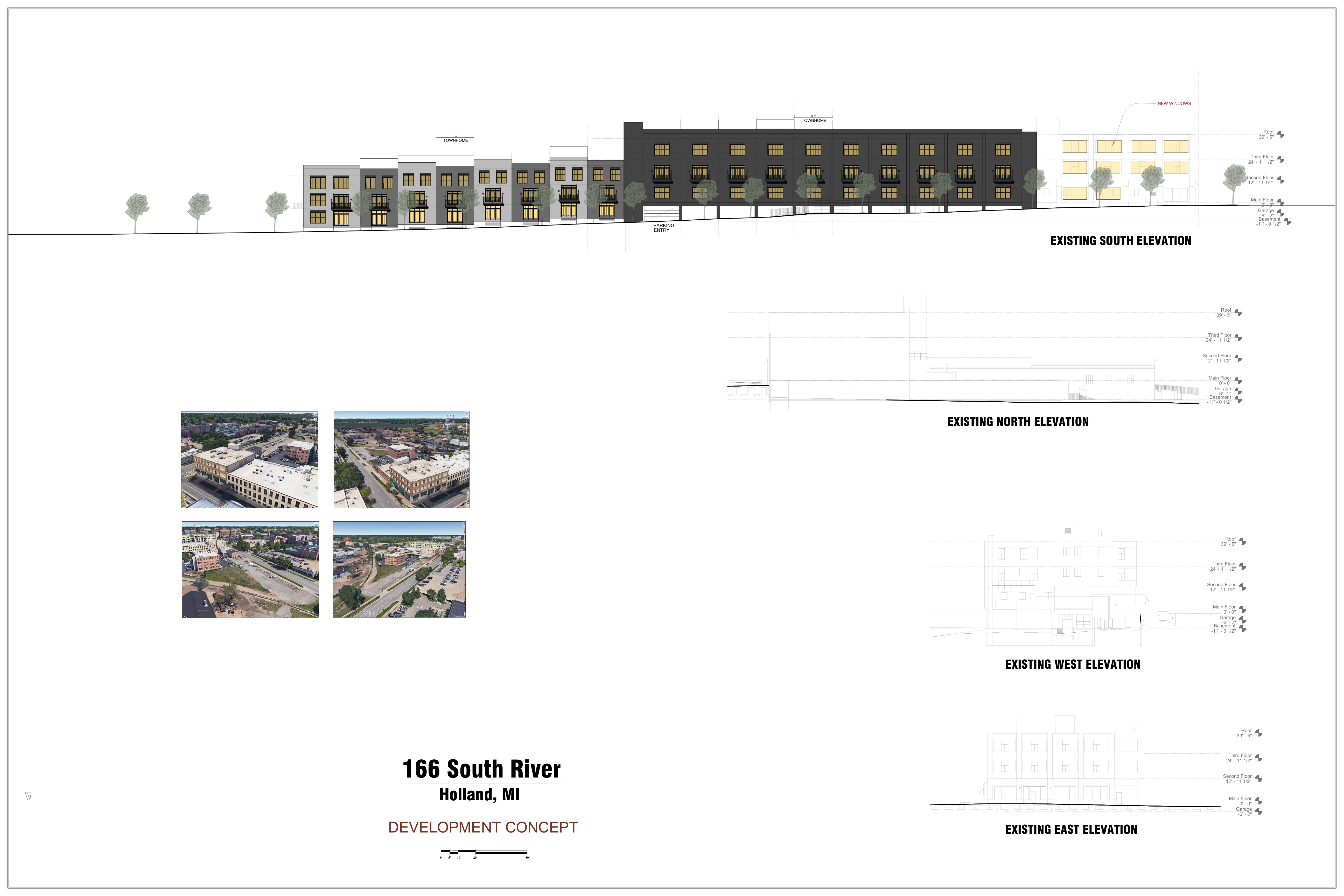 Townhome development concept elevations